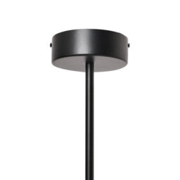 Wyld And Coco Black Metal Linear Pendant Lamp With Integrated Led, Matte Finish, Clear Glass Shade, Adjustable Height - thumbnail 4