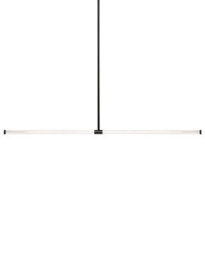 Wyld And Coco Black Metal Linear Pendant Lamp With Integrated Led, Matte Finish, Clear Glass Shade, Adjustable Height - thumbnail 3