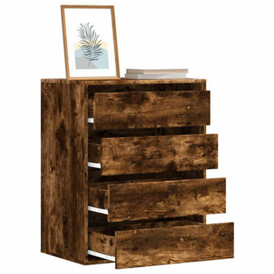 Vidaxl Corner Chest Of Drawers Smoked Oak 60X41X76 Cm Engineered Wood - image 1