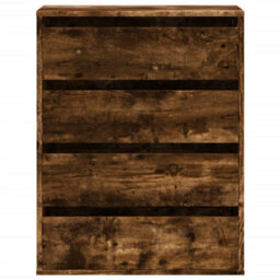 Vidaxl Corner Chest Of Drawers Smoked Oak 60X41X76 Cm Engineered Wood - thumbnail 4