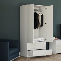 Lassic Vida Designs Glinton 2 Door 2 Drawer Wardrobe (100% Fsc), White - thumbnail 4