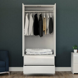 Lassic Vida Designs Glinton 2 Door 2 Drawer Wardrobe (100% Fsc), White - thumbnail 3