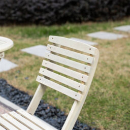 Abrihome Acacia Wood Folding Bistro Set, 2 Chairs & Round Table,weather-Resistant, Ideal For Garden, Patio & Balcony - thumbnail 4