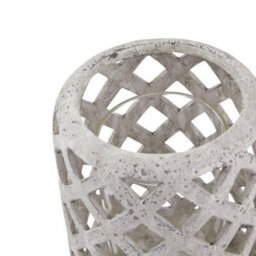 Hill Interiors Stone Effect Hurricane Lantern Grey (23Cm X 16Cm X 16Cm) - thumbnail 4