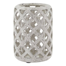 Hill Interiors Stone Effect Hurricane Lantern Grey (23Cm X 16Cm X 16Cm) - thumbnail 3