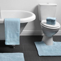 Allure Bath Fashions Elegance Reversible Heavyweight Pedestal Mat - Baby Blue - thumbnail 3