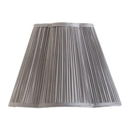 Valuelights Loralei Dark Grey Large Pleated Faux Silk Scalloped Easy Fit Lamp Shade (D)35.5Cm - thumbnail 1