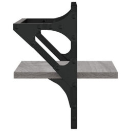 Berkfield Wall Shelves With Bars 2 Pcs Grey Sonoma 30X25X30 Cm - thumbnail 6