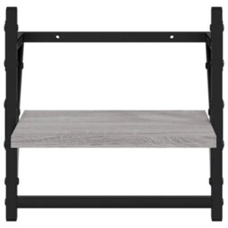 Berkfield Wall Shelves With Bars 2 Pcs Grey Sonoma 30X25X30 Cm - thumbnail 5