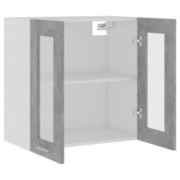 Walplus Hanging Glass Cabinet Lyon Concrete Grey  60X31X60 Cm Engineered Wood - thumbnail 5