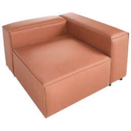 Beliani Corner Seat Brande Fabric Golden Brown Symmetrical - thumbnail 7