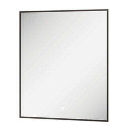 Plum&clay Rio Black Framed Backlit Led Bathroom Mirror With Dual Light (W)60Cm (H)72Cm - thumbnail 1