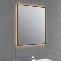 Plum&clay Rio Black Framed Backlit Led Bathroom Mirror With Dual Light (W)60Cm (H)72Cm - thumbnail 2