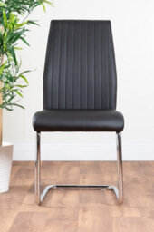 Furniturebox Monza 4 White/grey Dining Table & 4 Black Lorenzo Chairs - thumbnail 7