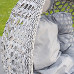Oakley Double Swing Egg Pod Chair - Light Grey - thumbnail 3