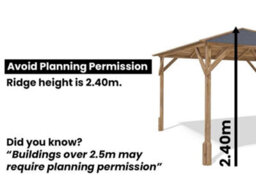 Dunster House Wooden Gazebo, 2M X 2M Heavy Duty Garden Shelter Pressure Treated, Roof Shingles Utopia 200 - thumbnail 9