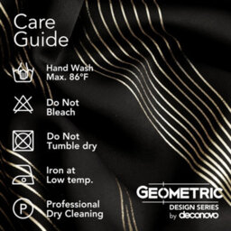 Deconovo Blackout Eyelet Curtains Thermal Insulated Gold Wave Line Foil Printed Curtains For Bedroom 46X72 Inch Black 2 Panels - thumbnail 7