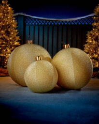 WeRChristmas Inflatable Tinsel Christmas Bauble, Gold, 45 Cm - thumbnail 5