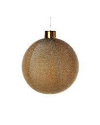 WeRChristmas Inflatable Tinsel Christmas Bauble, Gold, 45 Cm - thumbnail 1