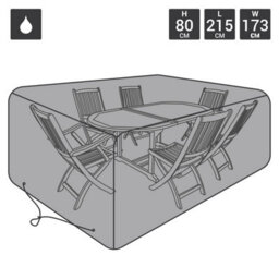 Charles Bentley Premium Rectangular Garden 6 Seat Furniture Cover - Black - thumbnail 4