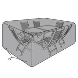 Charles Bentley Premium Rectangular Garden 6 Seat Furniture Cover - Black - thumbnail 1