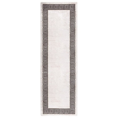 Berkfield Rug Washable 80X300 Cm Light Beige Anti Slip