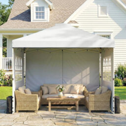 Outsunny Pop Up Gazebo Waterproof Height Adjustable 3 X 3 (M) White - thumbnail 9