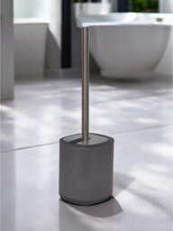 Showerdrape Echo Anthracite Grey Steel Toilet Brush & Holder - thumbnail 1
