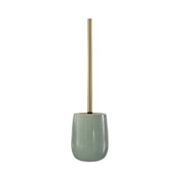 GoodHome Boann Gloss Green Reactive Glaze Effect Ceramic Toilet Brush & Holder - thumbnail 3