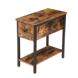 Flip Top Narrow Side End Table Sofa Bedside Nightstand - thumbnail 4