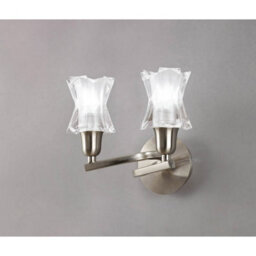 Luminosa Lighting Luminosa Alaska Wall Lamp Switched 2 Light L1/sgu10, Satin Nickel - thumbnail 2