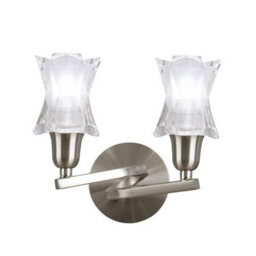 Luminosa Lighting Luminosa Alaska Wall Lamp Switched 2 Light L1/sgu10, Satin Nickel - thumbnail 1