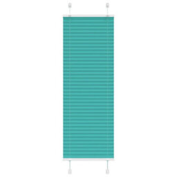 Berkfield Pleated Blind Petrol Green 45X100 Cm Fabric Width 44.4 Cm Polyester