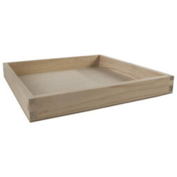 Woodeedoo Medium Square Shallow Wooden Display Tray Open Box Organiser Pine Jewellery Keys Coins Desk Home Décor 25 X 25 X 3 Cm - thumbnail 5