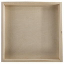 Woodeedoo Medium Square Shallow Wooden Display Tray Open Box Organiser Pine Jewellery Keys Coins Desk Home Décor 25 X 25 X 3 Cm - thumbnail 3