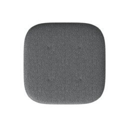 Darphe Grey Pouffe Foot Stool With Wooden Legs - thumbnail 3