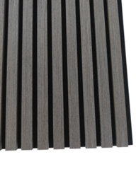 AVER-GROWTH Set Of 2 Wooden Modern Acoustic Wall Panels 240 X 60 Cm - Light Grey Oak Finish - thumbnail 6