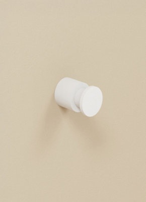 Cosmic Towel Hook, Robe Hook, Coat Hook, Supports Up To 5Kg, White, Screws Included, Anti-Corrosion, Bwc Collection - image 1