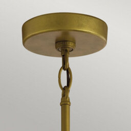 Luminosa Lighting Elstead Camillo 1 Light Outdoor Pendant Painted Natural Brass Ip44 - thumbnail 3