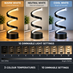 Usb Led Spiral Table Light - 3 Colour Modes - thumbnail 5