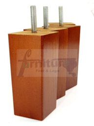 L&F 4X Replacement Furniture Legs Solid Wooden Feet 110mm High Sofas Chairs Settee Cabinets M10 Dark Oak - thumbnail 7