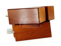 L&F 4X Replacement Furniture Legs Solid Wooden Feet 110mm High Sofas Chairs Settee Cabinets M10 Dark Oak - thumbnail 5