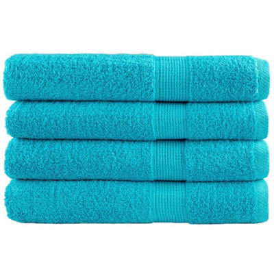Berkfield Premium Towels Solund 4 Pcs Turquoise 100X200 Cm 600 Gsm - image 1