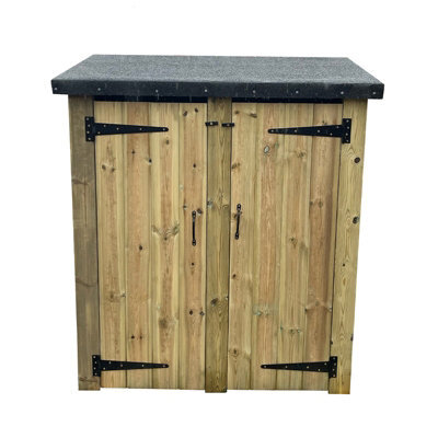 Churnet Valley Garden Furniture Ltd Double Tool Store - Timber - L60 X W120 X H152 Cm - Minimal Assembly Required - image 1