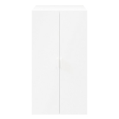GoodHome Atomia Freestanding Matt White Particle Board Handled Double Wardrobe (H)1875mm (W)1000mm (D)580mm - image 1