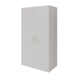 GoodHome Atomia Freestanding Matt White Particle Board Handled Double Wardrobe (H)1875mm (W)1000mm (D)580mm - thumbnail 2