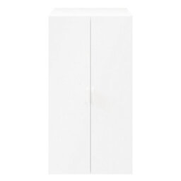 GoodHome Atomia Freestanding Matt White Particle Board Handled Double Wardrobe (H)1875mm (W)1000mm (D)580mm - thumbnail 1
