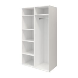 GoodHome Atomia Freestanding Matt White Particle Board Handled Double Wardrobe (H)1875mm (W)1000mm (D)580mm - thumbnail 3