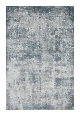 Grey Rug, 10mm Thickness Abstract Rug, Stain-Resistant Modern Luxurious Rug For Bedroom, & Dining Room-66Cm X 230Cm (Runner) - image 1