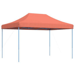 Walplus Foldable Party Tent Garden Gazebo Canopy Pop-Up Terracotta 410X279X315 Cm - thumbnail 5
